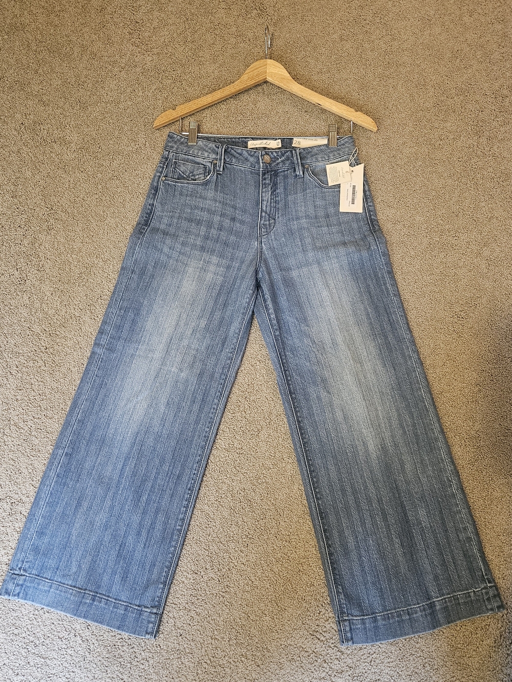 Unpublished "Greta" Wide Leg Cropped Light Blue Women's Jeans